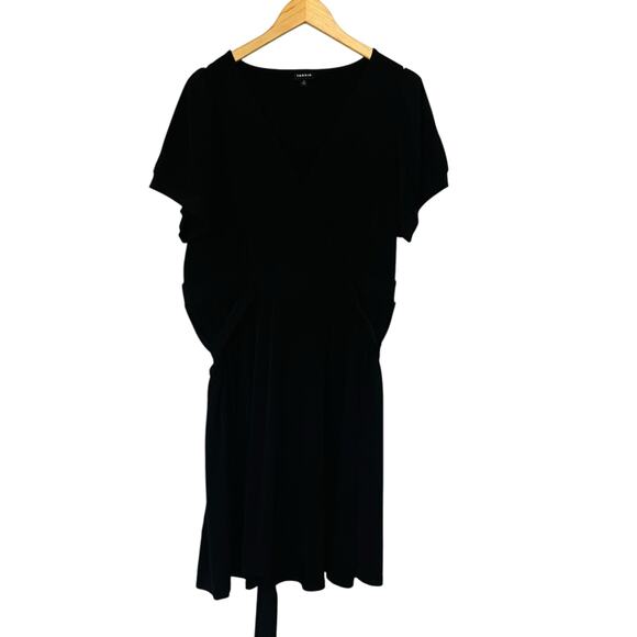 Torrid Black Surplice Neck Short Sleeve Swing Dress Size 3X - Picture 2 of 8